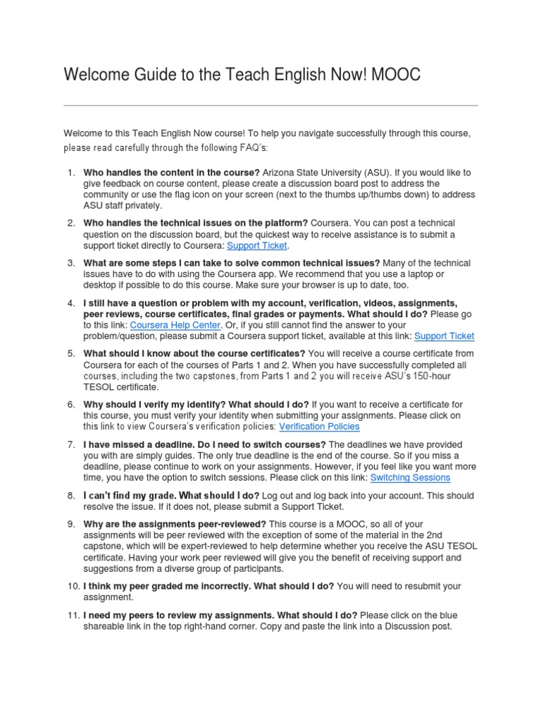 MDS Guide To The Teach English PDF Massive Open Online Course