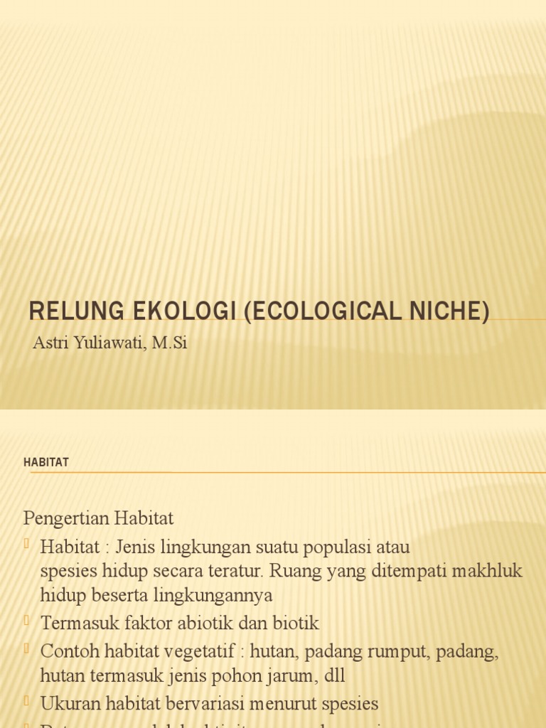 Definisi dan Contoh Relung Ekologi | PDF | Griya & Taman