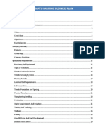 Contents Table Tomato Farming Business Plan PDF