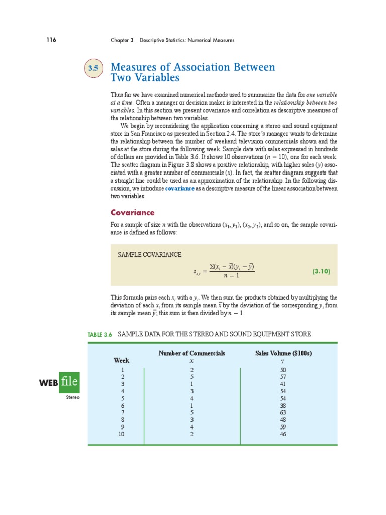 Measures of Association Between Two Variables | PDF | Correlation And ...