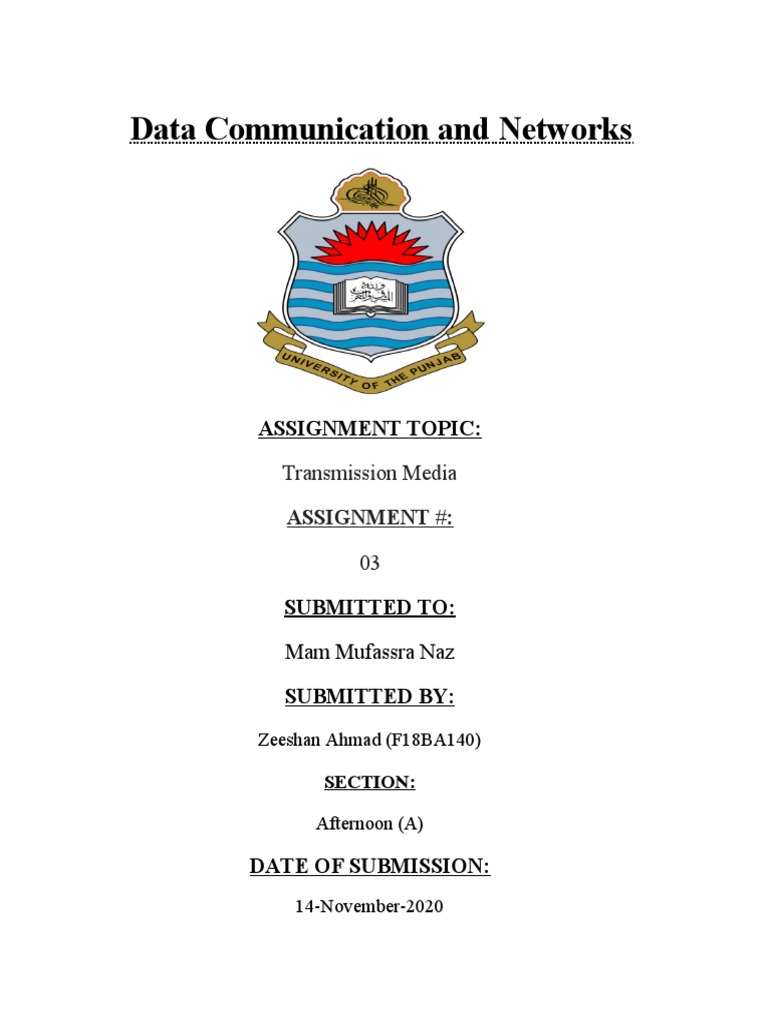 Data Communication and Networks: Assignment Topic | PDF | Antenna ...