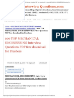 100 Top Mechanical ENGINEERING Interview Questions PDF Free Download For Freshers