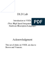 DLD Lab: Introduction To VHDL (Very High Speed Integrated Circuit Hardware Description Language)