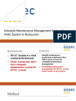 Schedule Maintenance Management System For HVAC System in Restaurant