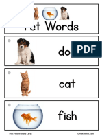 Pet Word Cards PDF