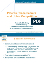 Patents, Trade Secrets and Unfair Competition