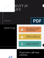 Solubility in Real Lyfe