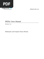 Petsc Users Manual: Mathematics and Computer Science Division