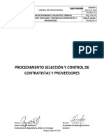 Procedimiento Control Contratistas y Proveedores