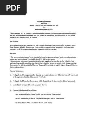 contract agreement