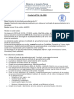 Circular Prueba de Acreditación Tecnológia PDF