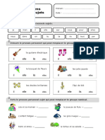 PRONOMS PERSONNEL SUJET