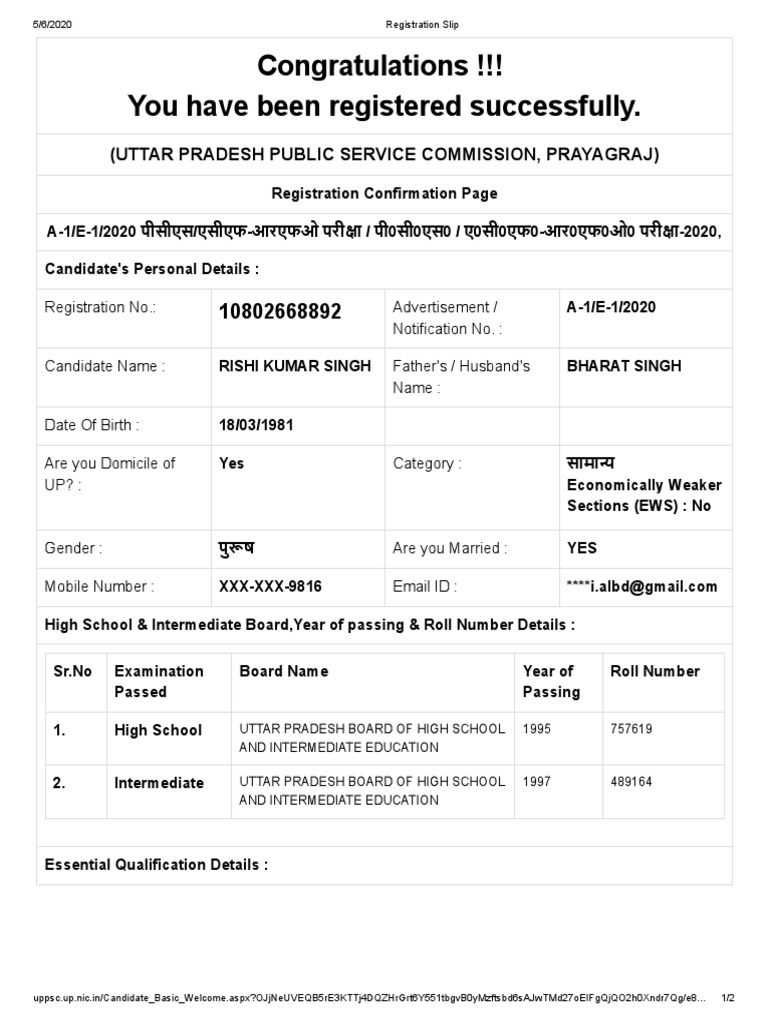 Registration Completed Successfully | PDF | Credit Card | Banks