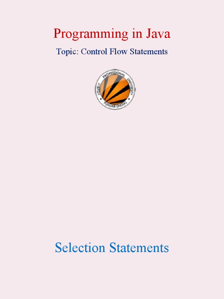 A674940238 - 21789 - 9 - 2019 - 05. Control Structures | PDF | Control ...