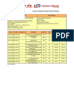 Account Statement Through Internet Banking: Personal Details Account Details