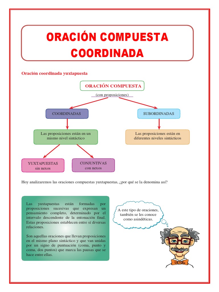 Oraciones Compuestas Coordinadas | PDF | Coma | Oración (Lingüística)