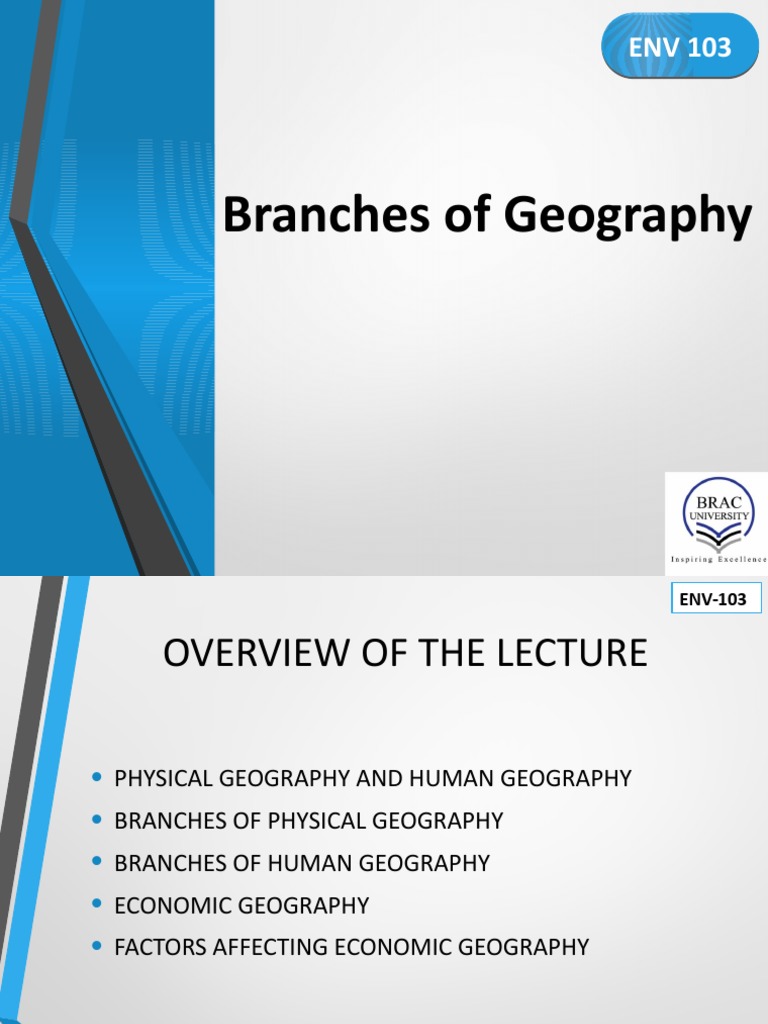 Branches of Geography PDF Oceanography Geography