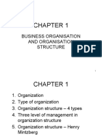 Business Organisation and Organisation Structure