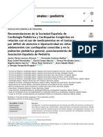 Recomendaciones de la Sociedad Espa ̃nola deCardiología Pediátrica y Cardiopatías Congénitas