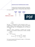 Ejemplos de Aplicaciones de Las Transformaciones Lineales