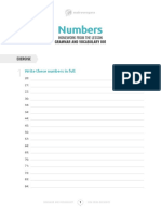Numbers: Grammar and Vocabulary 001