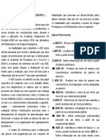 Habilidades avaliadas na ADE de Língua Portuguesa e Matemática