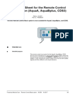 Additional Sheet For The Remote Control Basic Option (Aquaa, Aquabplus, Cds3)