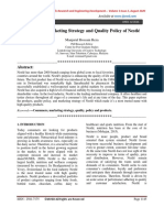 Analysis of Marketing Strategy and Quality Policy of Nestlé: Abstract