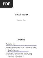 Matlab Review: Daegun Won