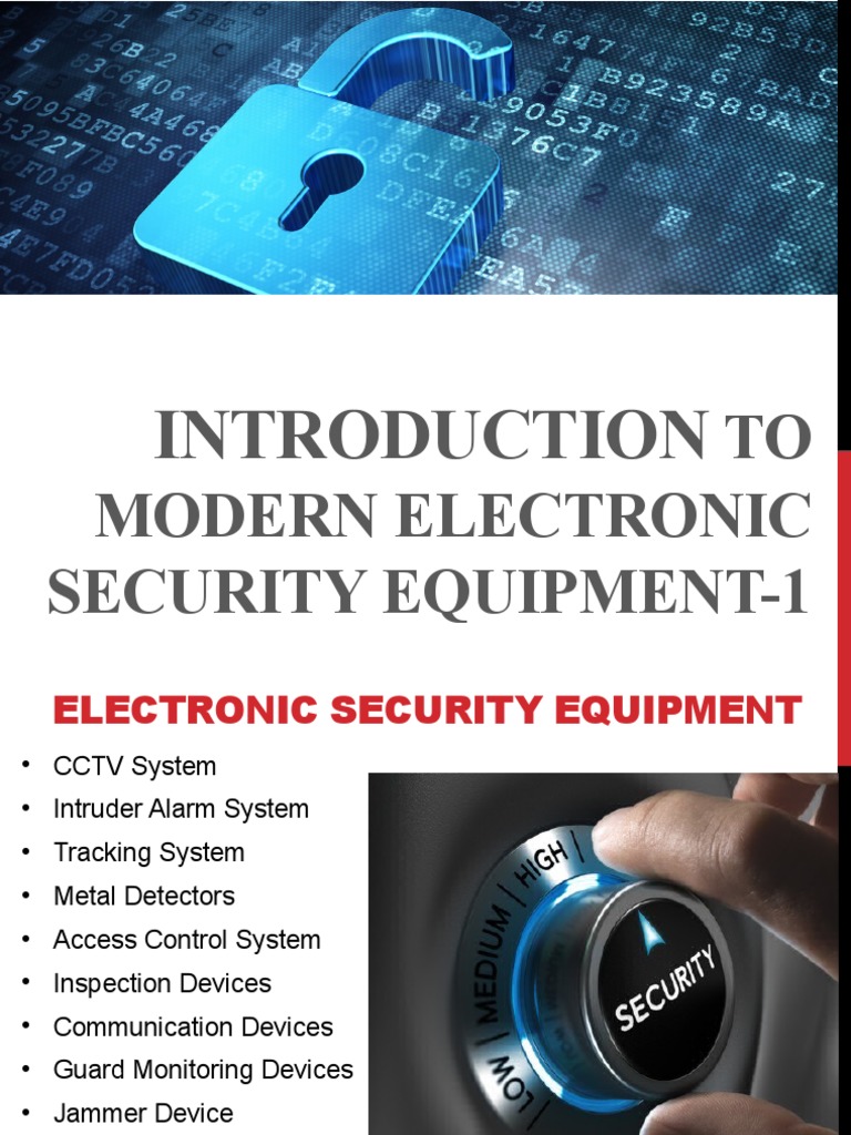 Overview of Electronic Security Equipment | PDF | Ultra High Frequency ...