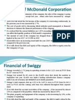 Financial of Mcdonald Corporation