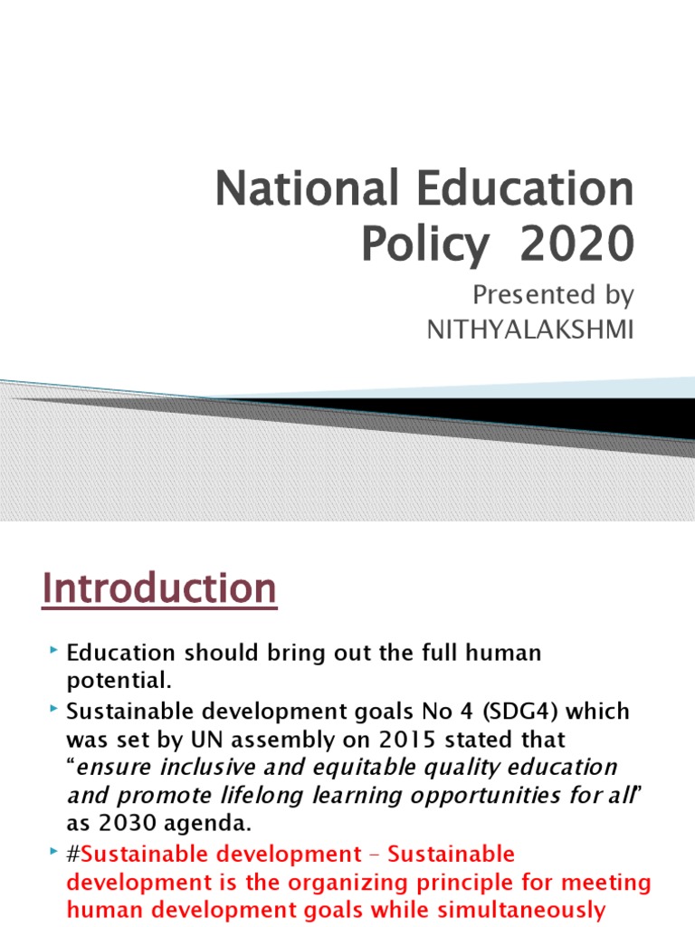 NEP 2020: Transforming Education in India | PDF | Sustainability ...