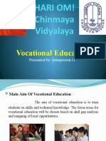 Hari Om! Chinmaya Vidyalaya: Vocational Education