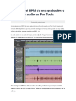 Encontrar El BPM en Pro Tools