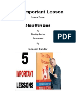 Five Important Lesson Learn From 4-Hour Work Week