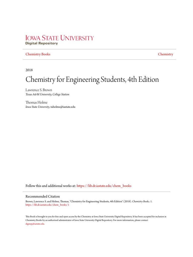 CHEMISTRY FOR ENGINEERING STUDENTS 4TH EDITION BY BROWN AND HOLME PDF visual data 2