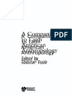 A Companion To Latin American Anthropology: Edited