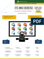 Sports and Exercise: Conversation Cheat Sheet