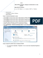 Lab 6. Configurare NIC Pentru A Utiliza DHCP În Windows. Adăugarea Calculatoarelor La o Rețea Existentă