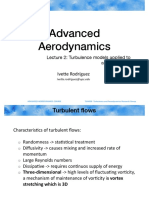 Advanced Aerodynamics: Lecture 2: Turbulence Models Applied To Aerodynamics