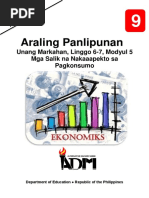 Ap9 - q1 - Mod-5 - Mga Salik Na Nakaaapekto Sa Pagkonsumo - v3 PDF