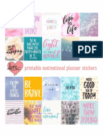 Printable Motivational Planner Stickers PDF