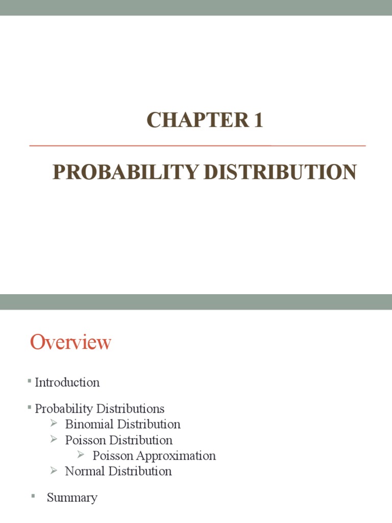 Chapter 1-Sta408 | Download Free PDF | Probability Distribution ...