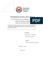 Universidad Técnica de Cotopaxi: Facultad de Ciencias de La Ingeniería Y Aplicada Carrera de Ingeniería Industrial