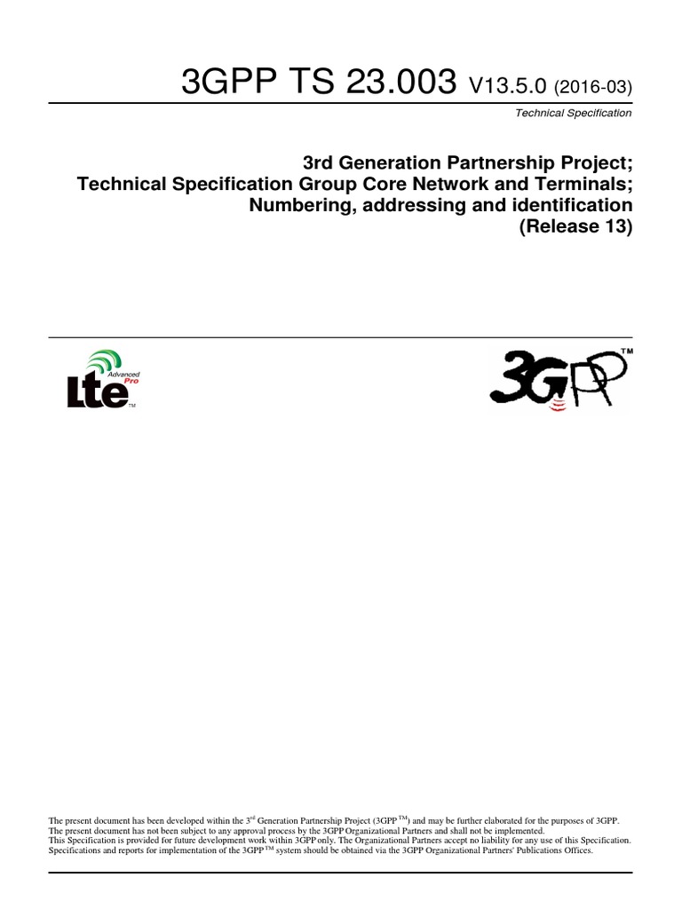 3gpp Ts 23.003 Pdf