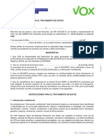 Acuerdo de Confidencialidad Y Secreto Profesional: Persona Autorizada para El Tratamiento de Datos