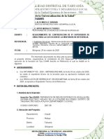 INFORME-019 SOLICITO CONTRATACION DE SUPERVISOR DE OBRA-Electrificacion