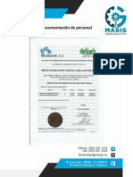 Certificado de entrenamiento en partículas magnéticas Nivel I y II