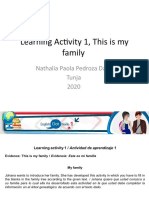Learning Activity 1, This Is My Family: Nathalia Paola Pedroza Daza Tunja 2020