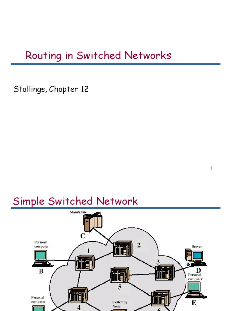 Routing in Switched Networks: Stallings, Chapter 12 | PDF | Routing ...